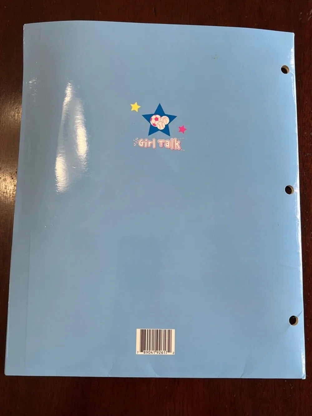 Unused 2005 Girl Talk ALL STAR Light Blue Sports Them Portfolio Velvety Cover